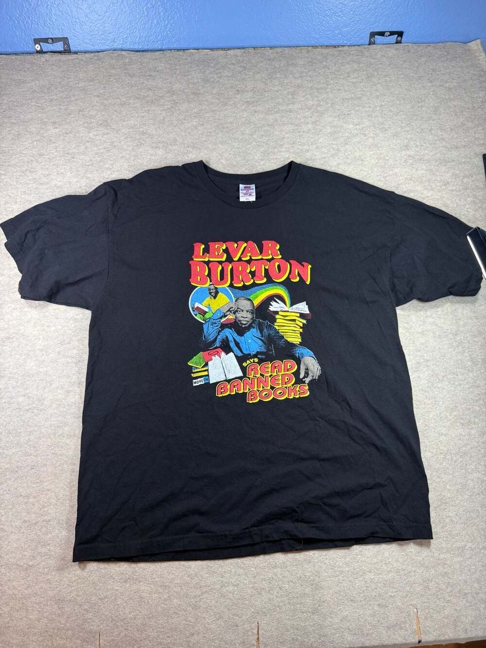 LeVar Burton Says Read Banned Books Graphic T-Shirt Bayside Made in USA